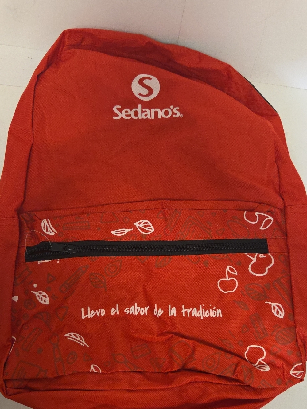 Sedano's Red Logo Backpack 15x12x4 In